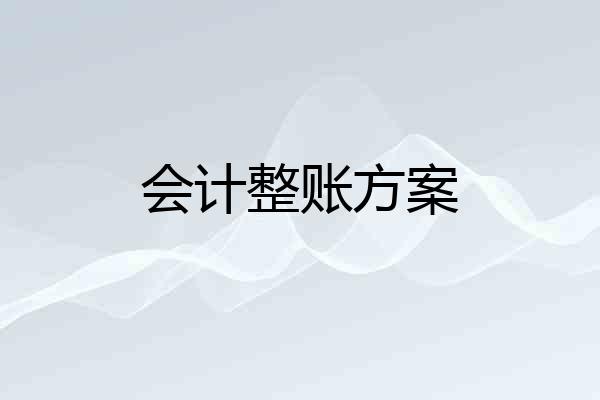 会计整账方案