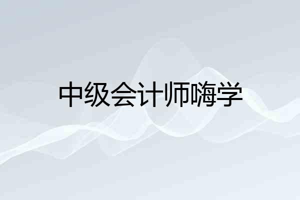 中级会计师嗨学