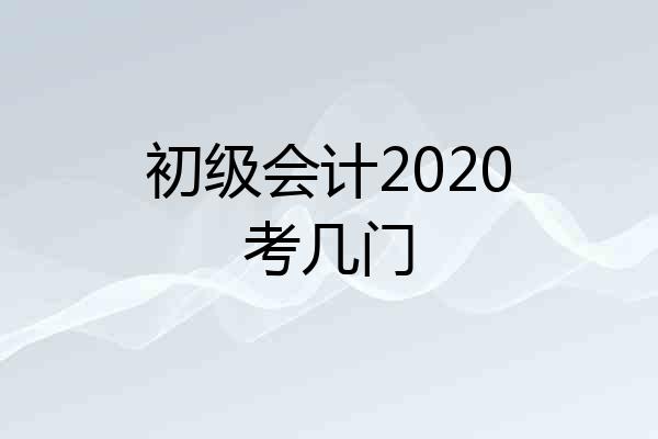 初级会计2020考几门