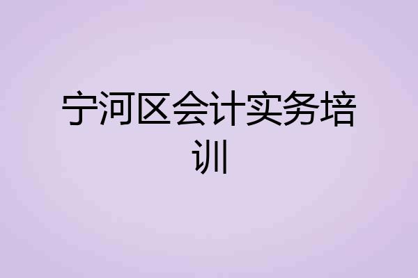 宁河区会计实务培训