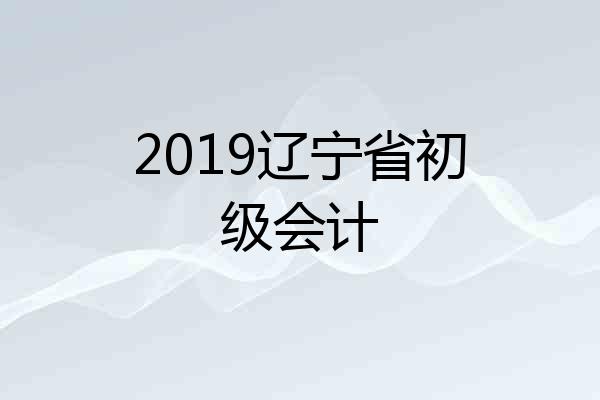 2019辽宁省初级会计
