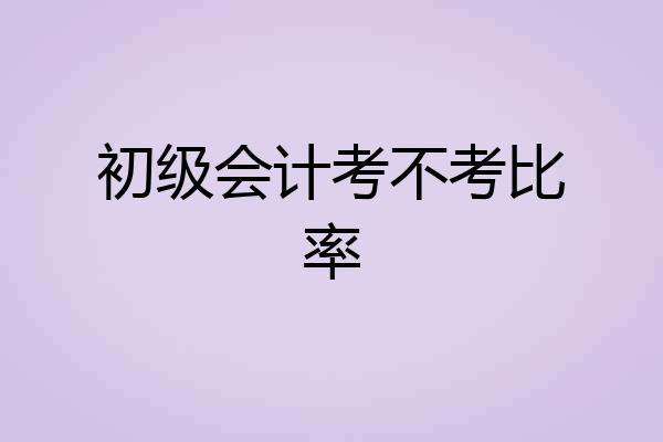 初级会计考不考比率