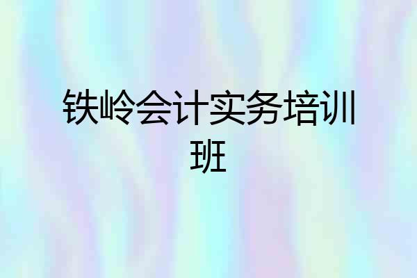 铁岭会计实务培训班