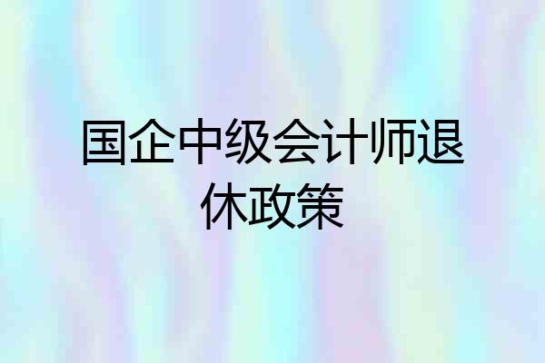 国企中级会计师退休政策