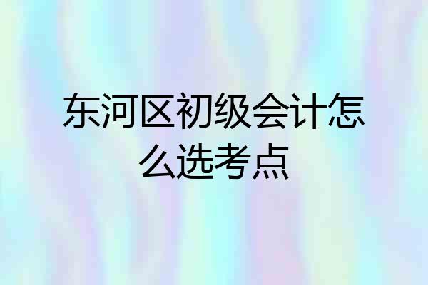 东河区初级会计怎么选考点