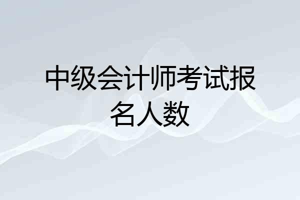 中级会计师考试报名人数