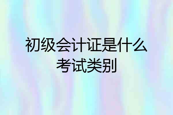初级会计证是什么考试类别