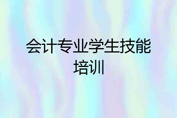 会计专业学生技能培训