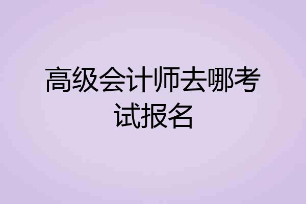 高级会计师去哪考试报名