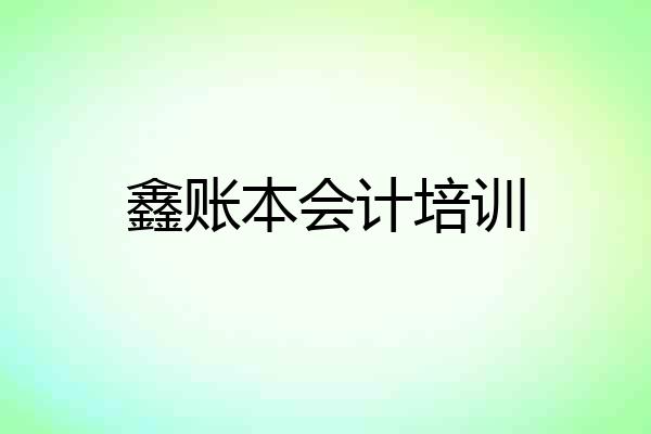 鑫账本会计培训