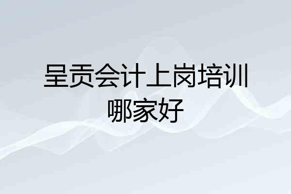 呈贡会计上岗培训哪家好