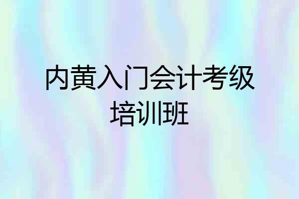内黄入门会计考级培训班