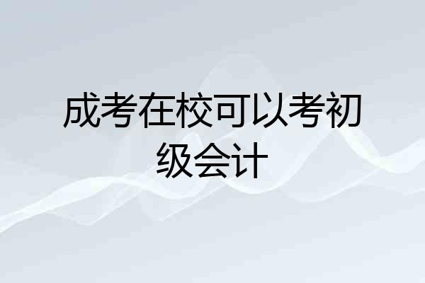 成考在校可以考初级会计