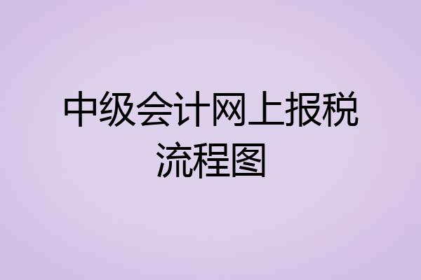 中级会计网上报税流程图