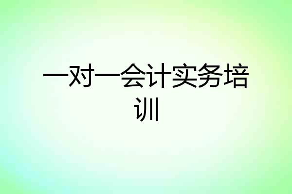 一对一会计实务培训