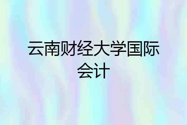 云南财经大学国际会计