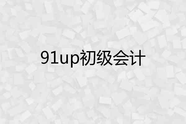 91up初级会计