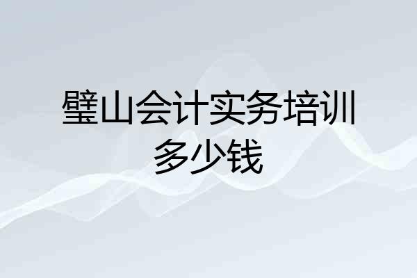 璧山会计实务培训多少钱