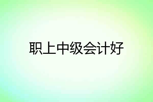 职上中级会计好