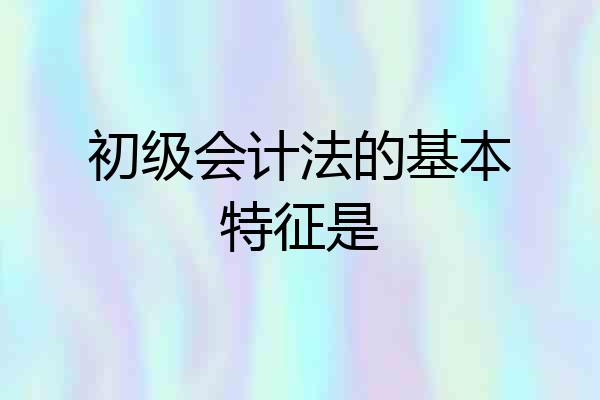 初级会计法的基本特征是