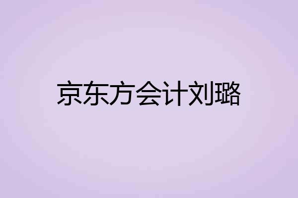 京东方会计刘璐