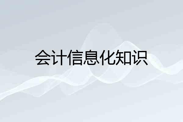 会计信息化知识