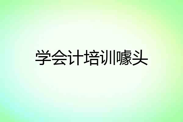 学会计培训噱头