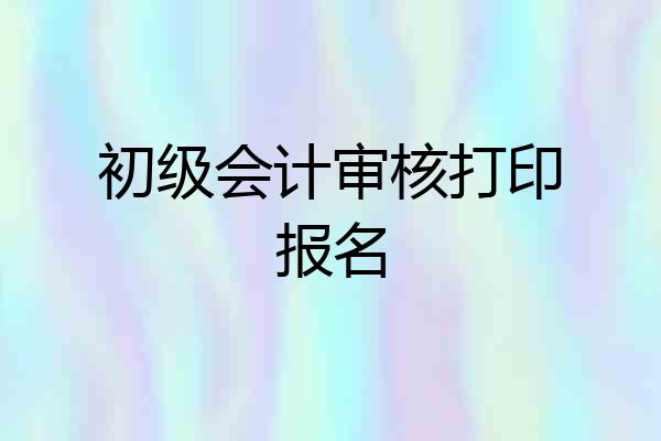 初级会计审核打印报名