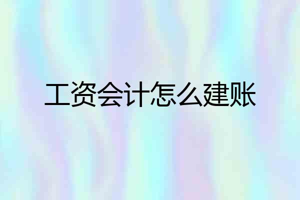 工资会计怎么建账