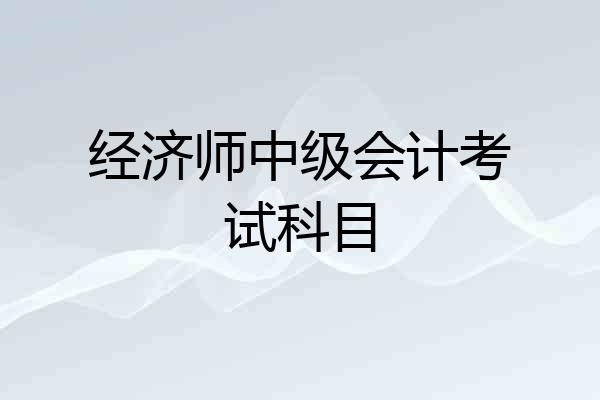 经济师中级会计考试科目