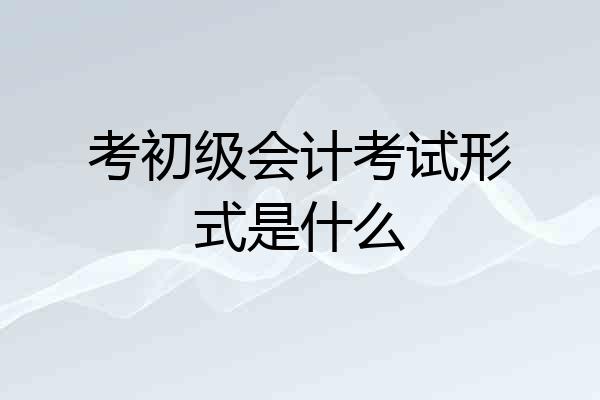 考初级会计考试形式是什么
