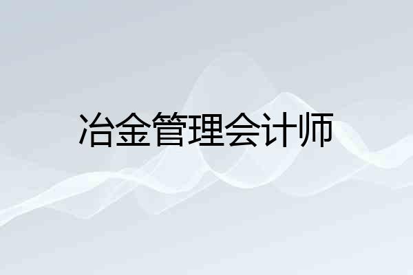 冶金管理会计师