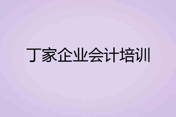 丁家企业会计培训