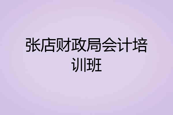 张店财政局会计培训班
