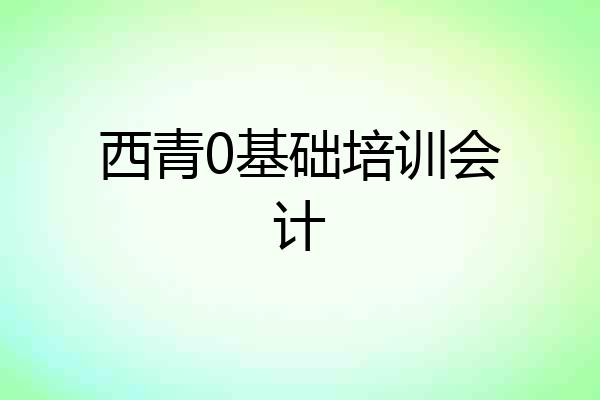 西青0基础培训会计