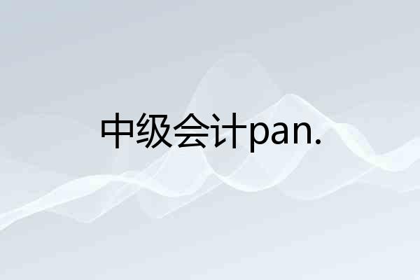 中级会计pan.