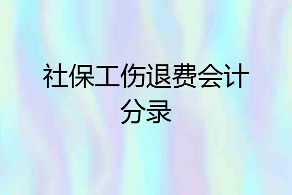 社保工伤退费会计分录