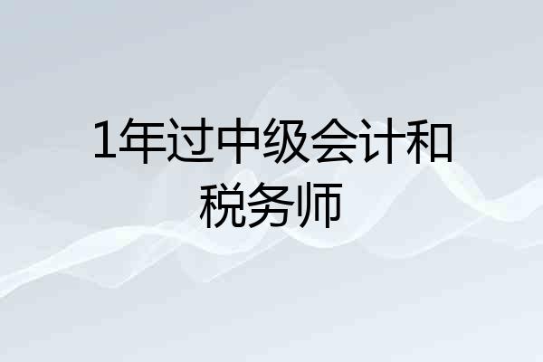 1年过中级会计和税务师