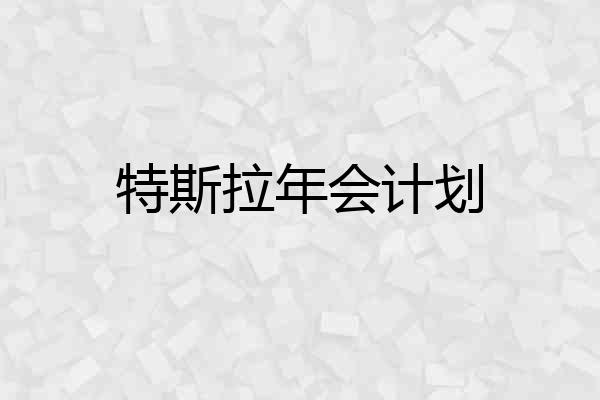 特斯拉年会计划