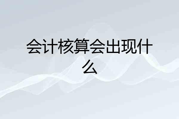 会计核算会出现什么
