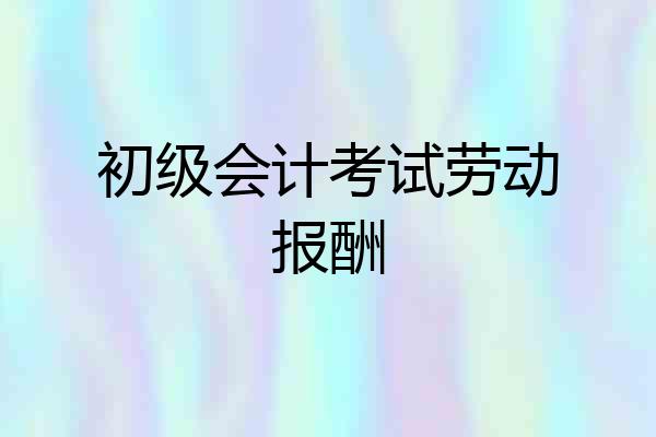 初级会计考试劳动报酬