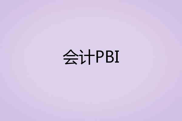 会计PBI