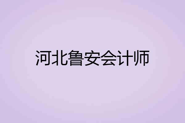 河北鲁安会计师