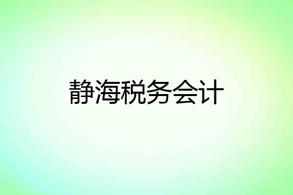 静海税务会计