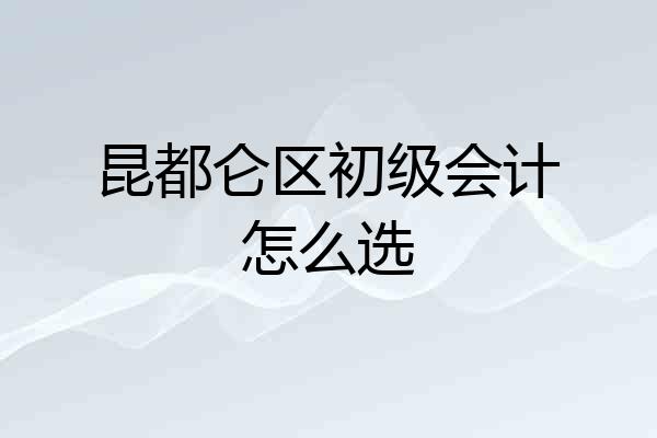 昆都仑区初级会计怎么选