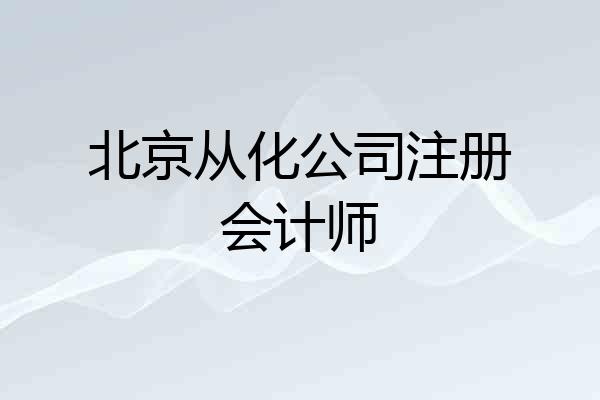 北京从化公司注册会计师