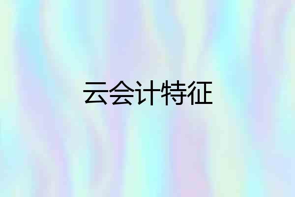 云会计特征