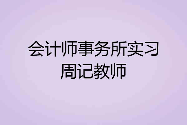 会计师事务所实习周记教师