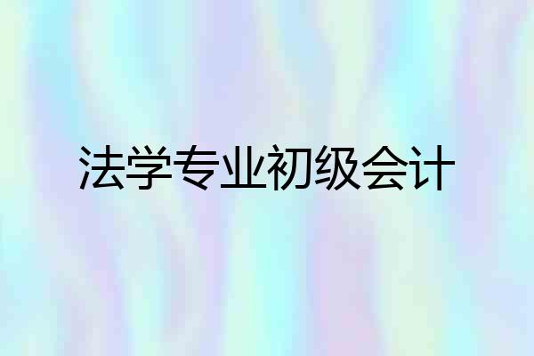 法学专业初级会计