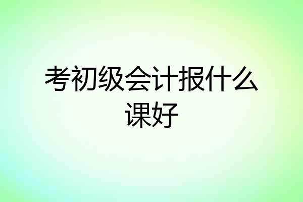 考初级会计报什么课好